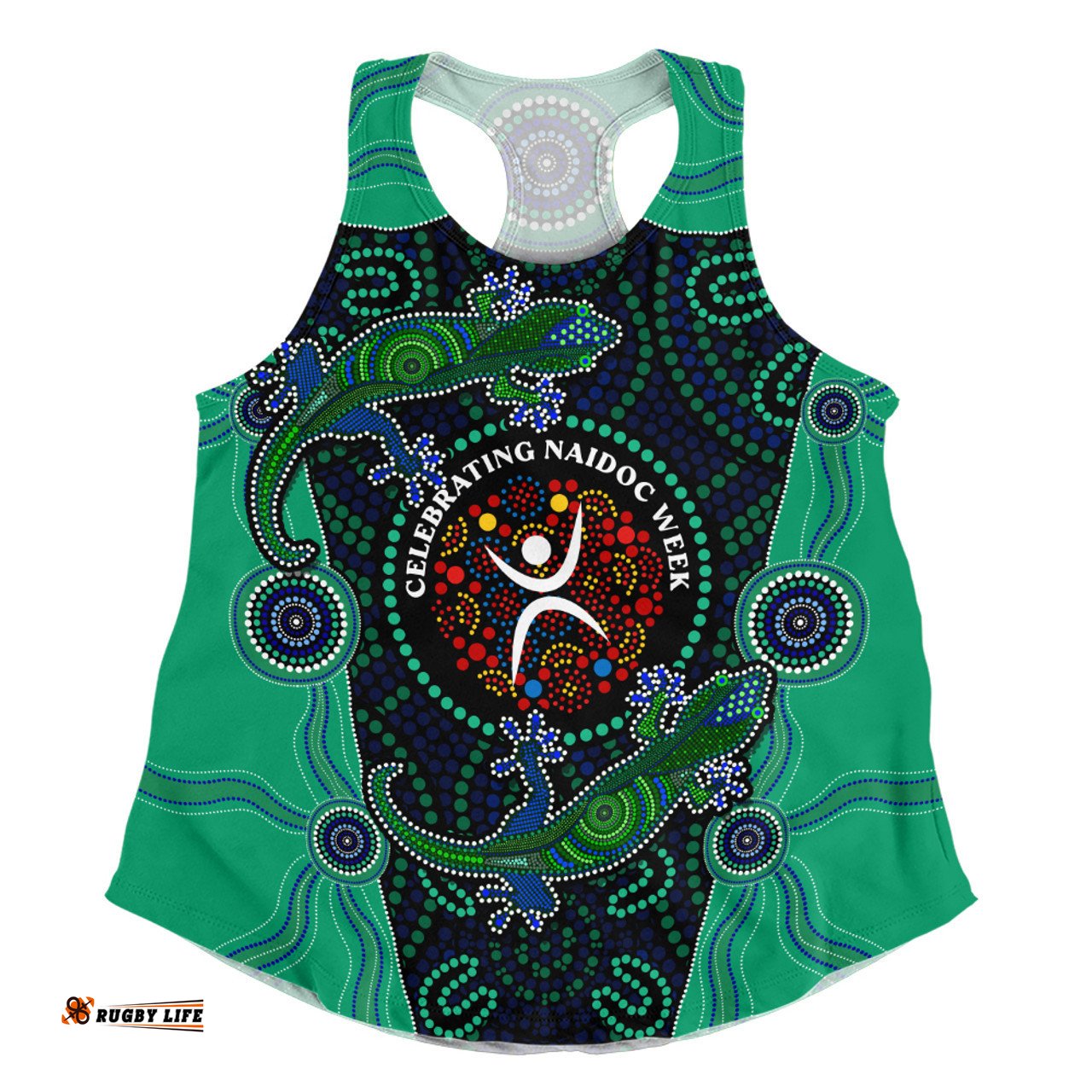 Amazing Aussie Indigenous Australian Aboriginal NAIDOC Lizard Songlines Edition Women Tank Top