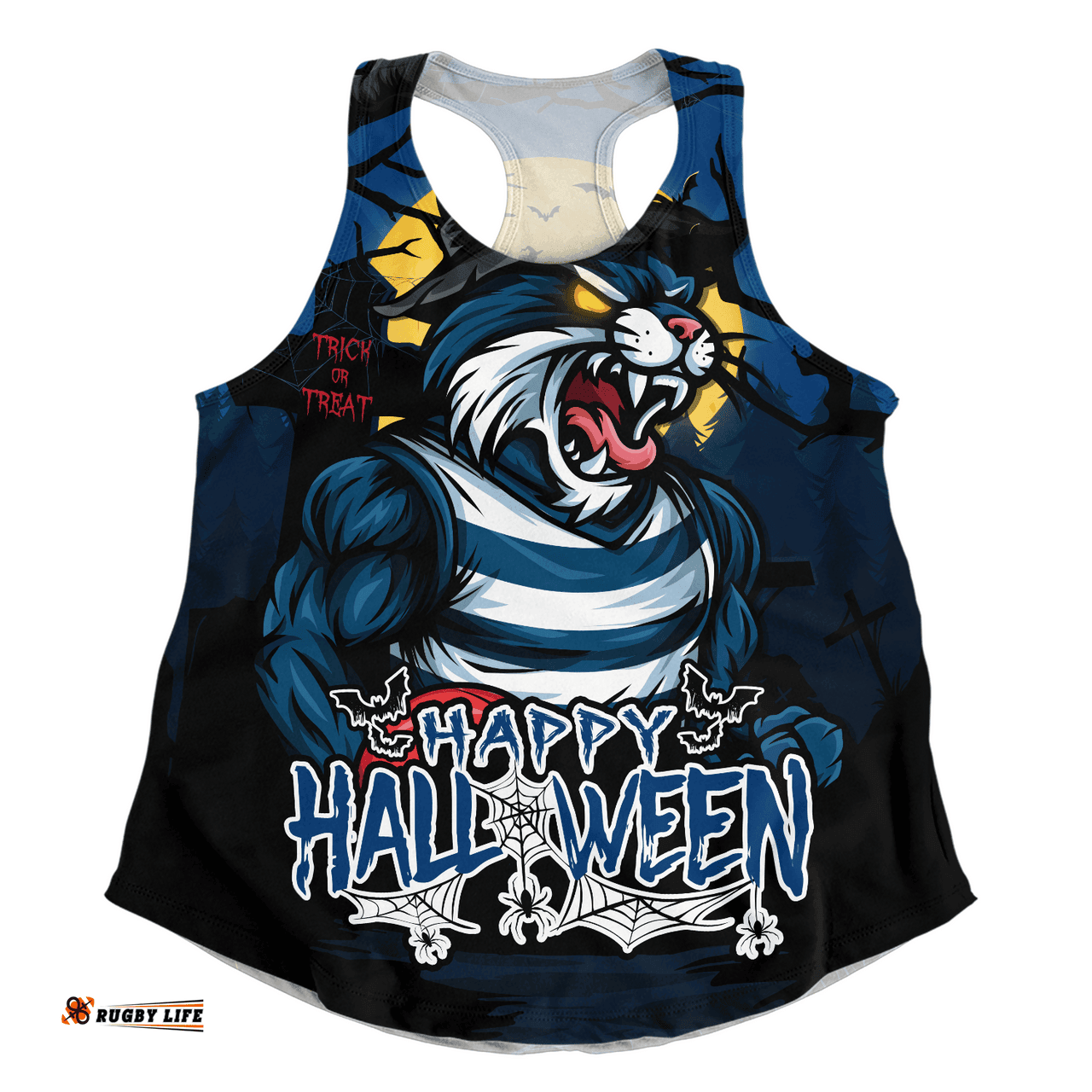 Amazing Aussie Geelong Cats Full Moon Fever Halloween Supporter Women Tank Top