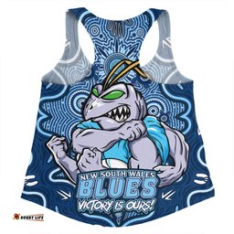 Amazing Aussie New South Wales Blues Aboriginal Pattern Inspired Victory Is Ours Women Tank Top