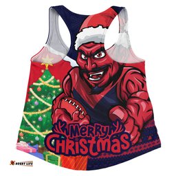 Amazing Aussie Melbourne Santa Scoring Touchdown On Christmas Game Day Women Tank Top