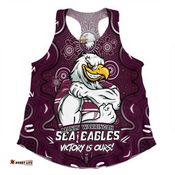 Amazing Aussie Manly Warringah Sea Eagles Aboriginal Pattern Inspired Victory Is Ours Women Tank Top