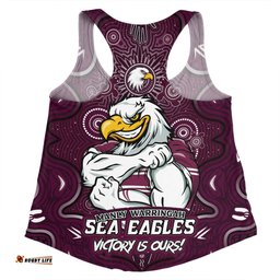 Amazing Aussie Manly Warringah Sea Eagles Aboriginal Pattern Inspired Victory Is Ours Women Tank Top