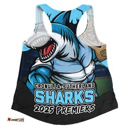 Amazing Aussie Cronulla Sutherland Sharks Unleash Power In The Ultimate Battle Women Tank Top