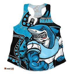 Amazing Aussie Cronulla Sutherland Sharks NAIDOC Indigenous Warrior Spirit Women Tank Top