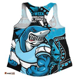 Amazing Aussie Cronulla Sutherland Sharks NAIDOC Indigenous Warrior Spirit Women Tank Top