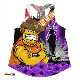 Amazing Aussie GWS GIANTS ANZAC Day Honor Purple Valor And Spirit Women Tank Top