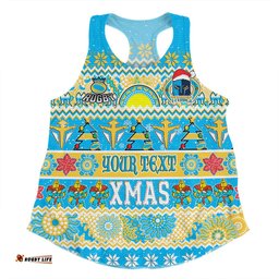 Amazing Aussie Gold Coast Titans Christmas Aboriginal Custom Indigenous Knitted Ugly Xmas Style Women Tank Top