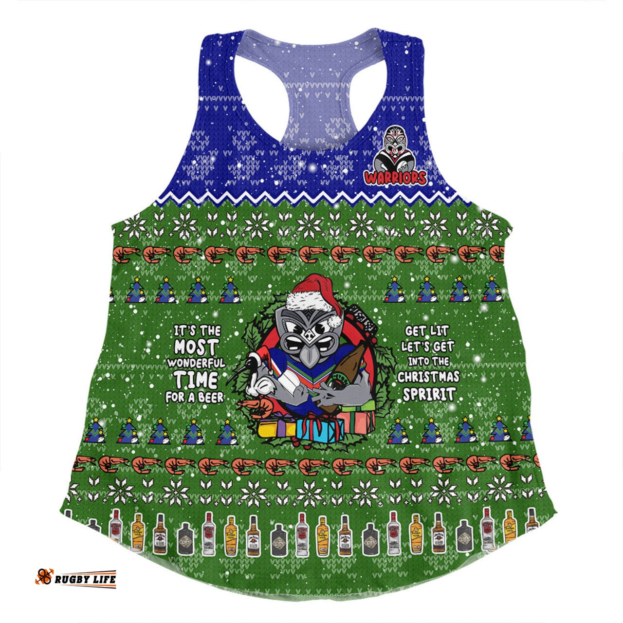 Amazing Aussie New Zealand Warriors Christmas Custom Chrissie Spirit Women Tank Top