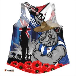 Amazing Aussie North Melbourne Anzac Day Honor United In Spirit Women Tank Top