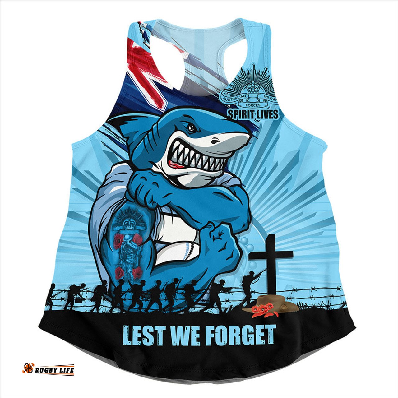 Amazing Aussie Cronulla Sutherland Sharks Fearless ANZAC Defender Women Tank Top