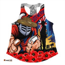Amazing Aussie Newcastle Knights United In Spirit Anzac Day Tribute Women Tank Top