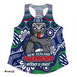 Amazing Aussie New Zealand Warriors Aboriginal Inspired Tough Fan Rugby For Life Women Tank Top