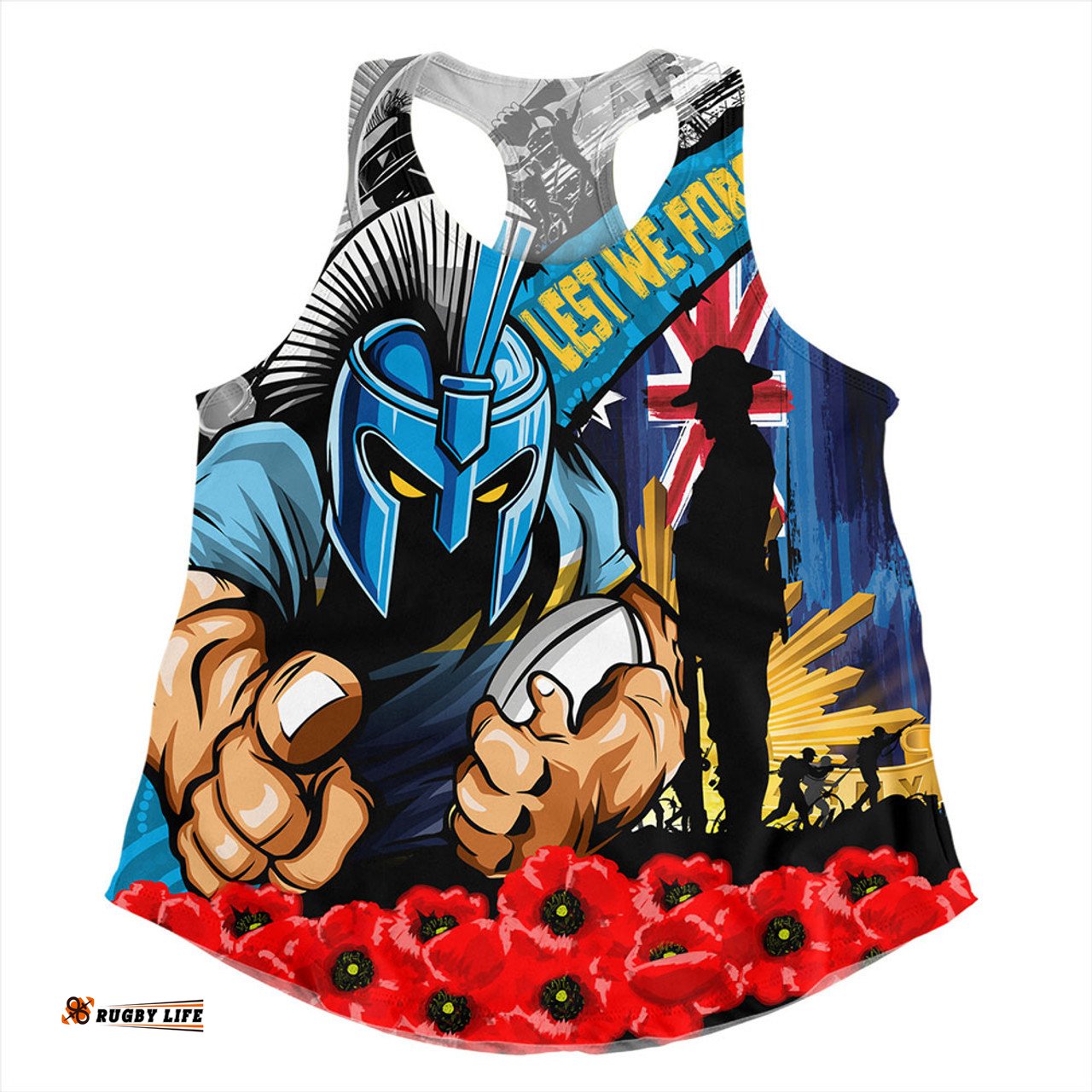 Amazing Aussie Gold Coast Titans United In Spirit Anzac Day Tribute Women Tank Top