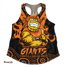 Amazing Aussie GWS GIANTS Ripped Legacy Of The Game Women Tank Top