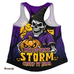 Amazing Aussie Melbourne Storm Dark Moon Rugby Halloween Battle Edition Women Tank Top