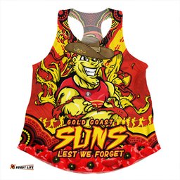Amazing Aussie Gold Coast SUNS Ripped Legacy Of The Game The ANZAC Spirit Lives On Women Tank Top