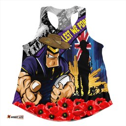 Amazing Aussie Melbourne Storm United In Spirit Anzac Day Tribute Women Tank Top