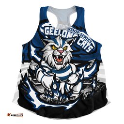 Amazing Aussie Geelong Cats Premiership Series Flame Edition Women Tank Top