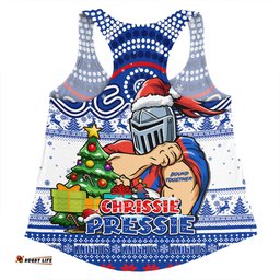 Amazing Aussie Newcastle Knights Aussie Ugly Christmas For Die Hard Fan Supporters Women Tank Top