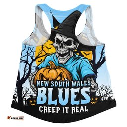 Amazing Aussie New South Wales Blues Dark Moon Rugby Halloween Battle Edition Women Tank Top
