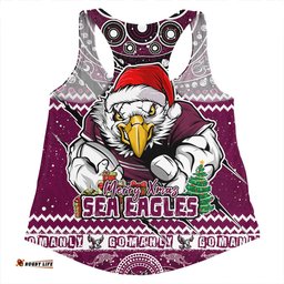 Amazing Aussie Manly Warringah Sea Eagles Aboriginal Xmas Special Ugly Christmas Style Women Tank Top