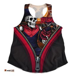 Amazing Aussie Melbourne Halloween Night Reaper Zipper Women Tank Top