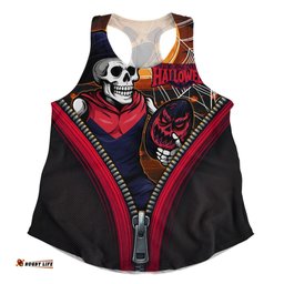 Amazing Aussie Melbourne Halloween Night Reaper Zipper Women Tank Top