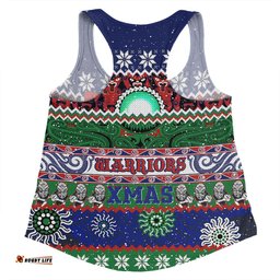 Amazing Aussie New Zealand Warriors Christmas Maori Custom Indigenous Knitted Ugly Xmas Style Women Tank Top