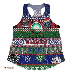 Amazing Aussie New Zealand Warriors Christmas Maori Custom Indigenous Knitted Ugly Xmas Style Women Tank Top