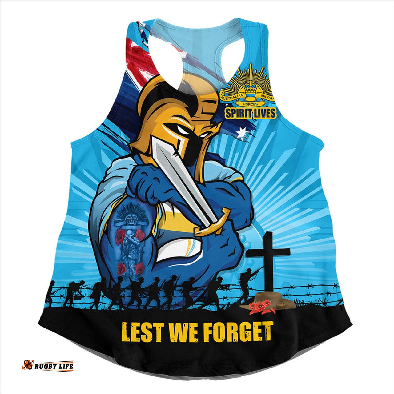 Amazing Aussie Gold Coast Titans Fearless ANZAC Defender Women Tank Top