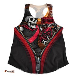 Amazing Aussie Essendon Halloween Night Reaper Zipper Women Tank Top