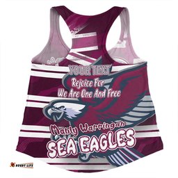 Amazing Aussie Manly Warringah Sea Eagles Happy Australia Day We Are One And Free Women Tank Top