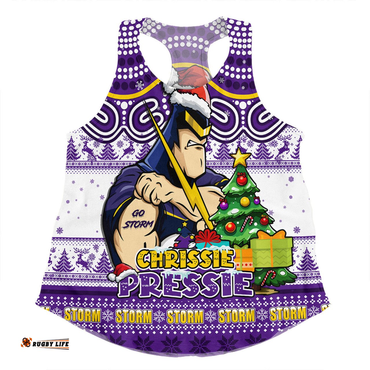 Amazing Aussie Melbourne Storm Aussie Ugly Christmas For Die Hard Fan Supporters Women Tank Top