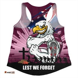 Amazing Aussie Manly Warringah Sea Eagles Fearless ANZAC Defender Women Tank Top