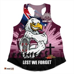 Amazing Aussie Manly Warringah Sea Eagles Fearless ANZAC Defender Women Tank Top