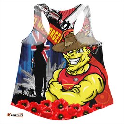 Amazing Aussie Gold Coast SUNS Anzac Day Honor United In Spirit Women Tank Top