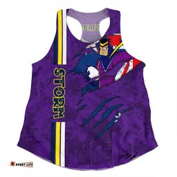 Amazing Aussie Melbourne Storm Happy Australia Day Flag Scratch Style Women Tank Top