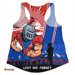 Amazing Aussie Newcastle Knights Anzac Day Lest We Forget Strong Fighting Spirit Women Tank Top