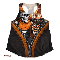 Amazing Aussie Gold Coast SUNS Halloween Night Reaper Zipper Women Tank Top