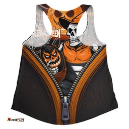 Amazing Aussie Gold Coast SUNS Halloween Night Reaper Zipper Women Tank Top