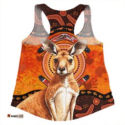 Amazing Aussie Indigenous Australian Aboriginal Kangaroo Spirit Dreaming Women Tank Top