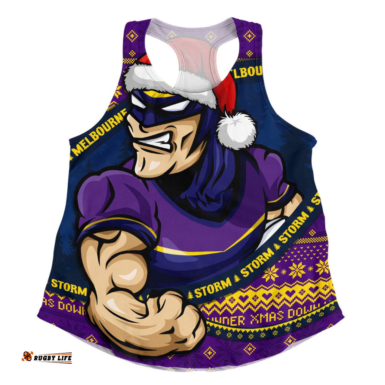 Amazing Aussie Melbourne Storm Ugly Knit Style For Christmas Game Fans Women Tank Top