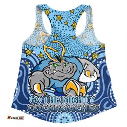 Amazing Aussie New South Wales Cockroaches Custom Custom With Aboriginal Inspired Style Of Dot Painting Patterns  Women Tank Top