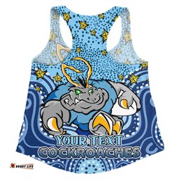 Amazing Aussie New South Wales Cockroaches Custom Custom With Aboriginal Inspired Style Of Dot Painting Patterns  Women Tank Top