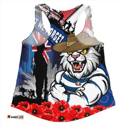 Amazing Aussie Geelong Cats Anzac Day Honor United In Spirit Women Tank Top