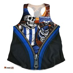 Amazing Aussie North Melbourne Halloween Night Reaper Zipper Women Tank Top