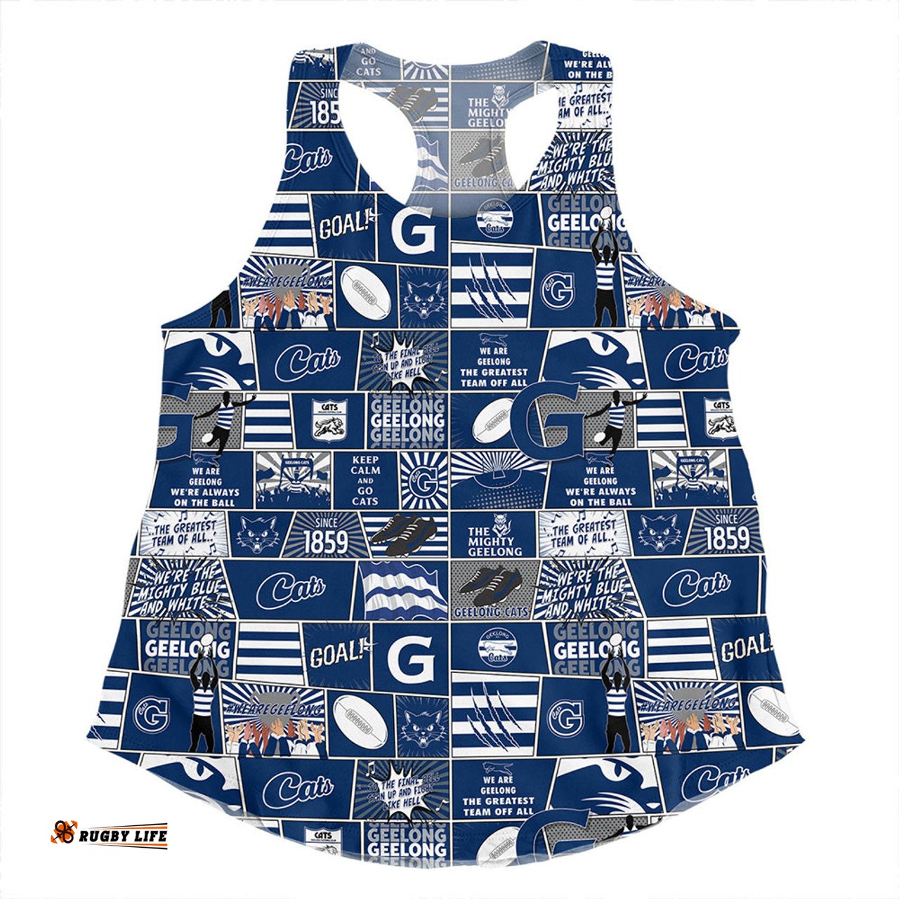 Amazing Aussie Geelong Cats Legacy Of The Pride Comic Style Women Tank Top