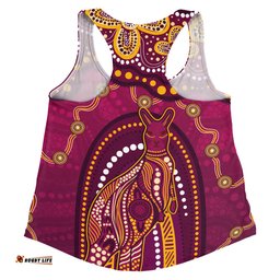 Amazing Aussie Indigenous Australian Aboriginal Kangaroo Dreaming Outback Spirit Edition  Women Tank Top