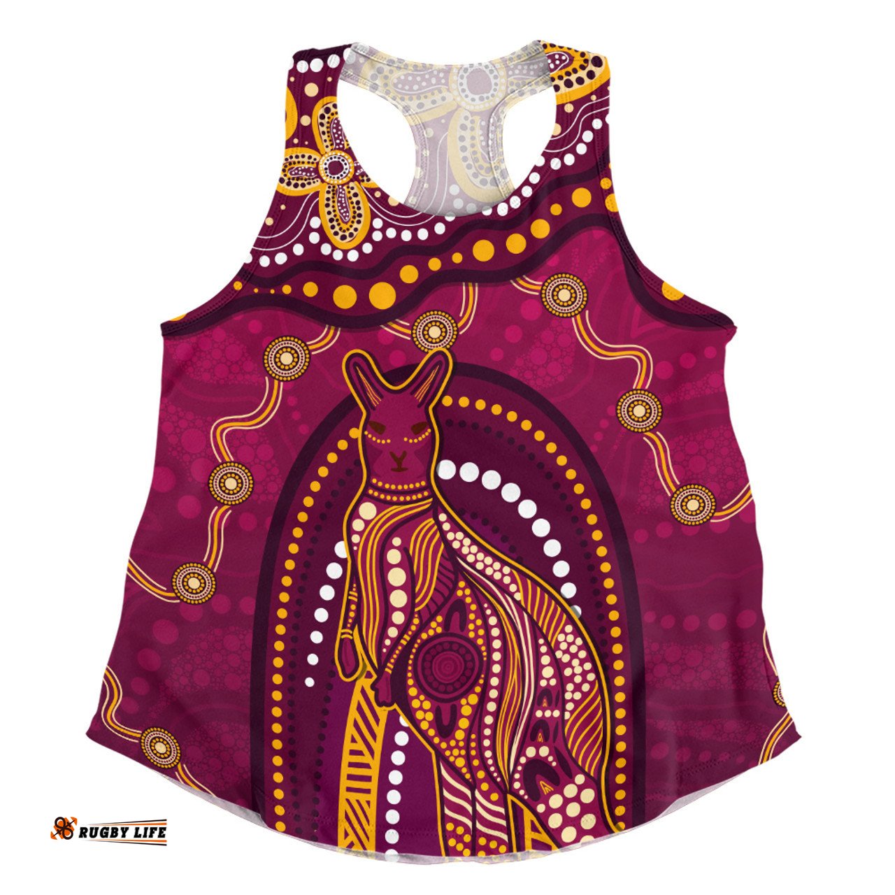 Amazing Aussie Indigenous Australian Aboriginal Kangaroo Dreaming Outback Spirit Edition  Women Tank Top