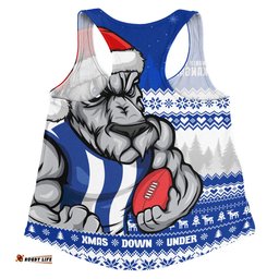 Amazing Aussie North Melbourne Merry Christmas Down Under Footy Power Style Women Tank Top